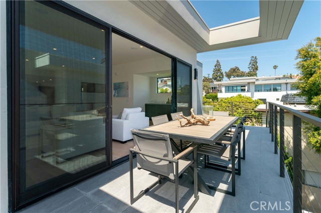 Private balcony off living room.