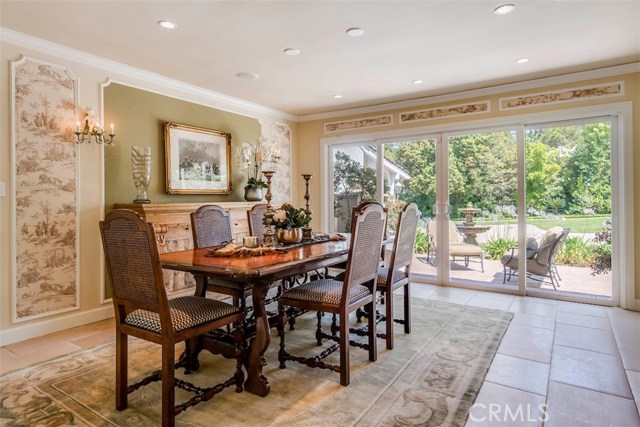 Eat in kitchen area off a gorgeous patio area.