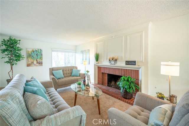 Formal living room is bright and spacious