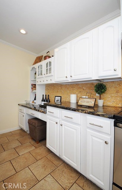 Kitchen with desk