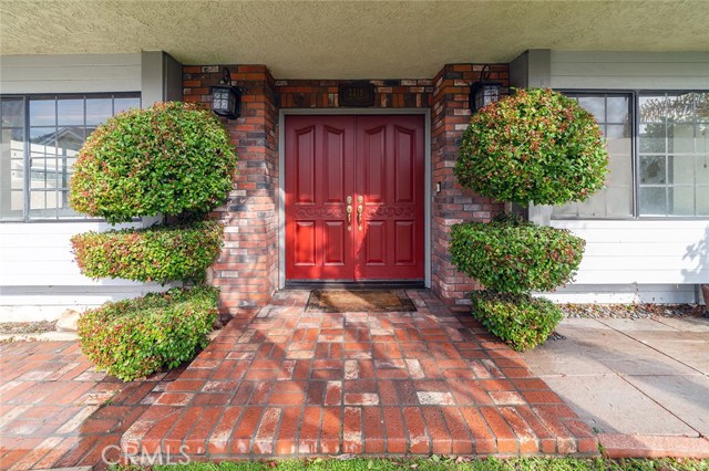Elegant double door entry.