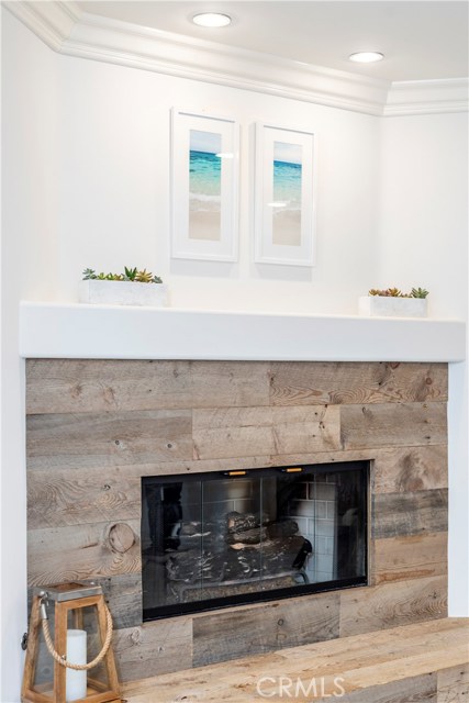 Designer fireplace in Family Room