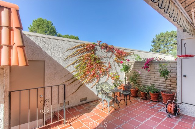 Private patio between garage and dining room