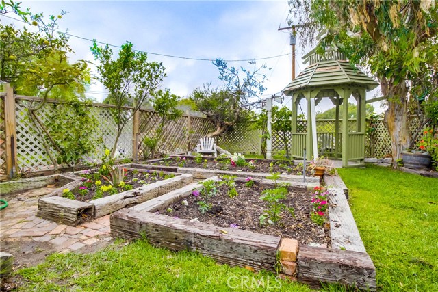 Raised Flower Beds in Side Yard