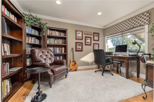 Private office with plenty of book shelves