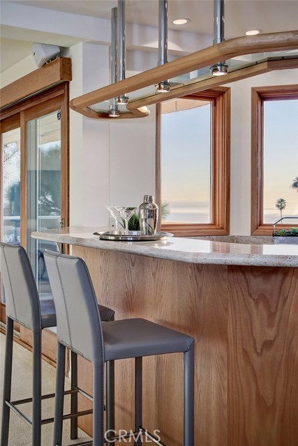 Family Room Bar With a View; Slider accesses large deck/patio off Family Room