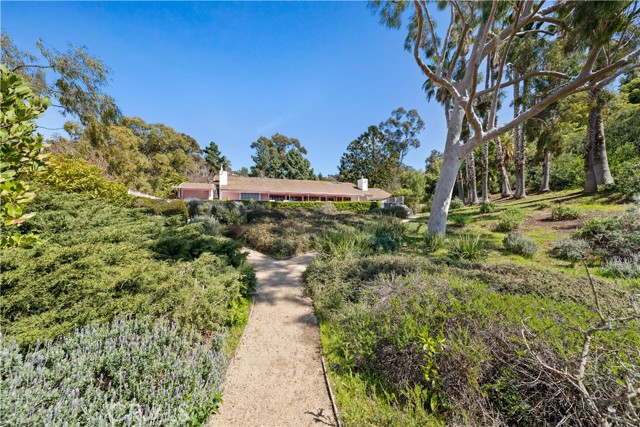 View from lower trails to back of the house