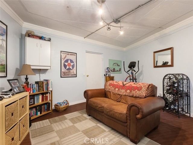 Another view of bonus room with direct access to cars through the door