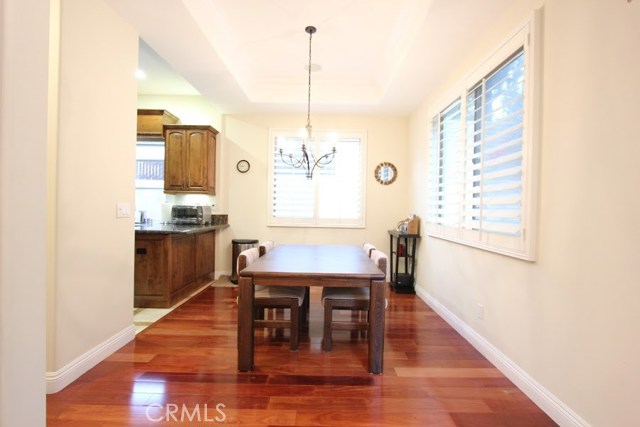 Dining area, natural lighting.