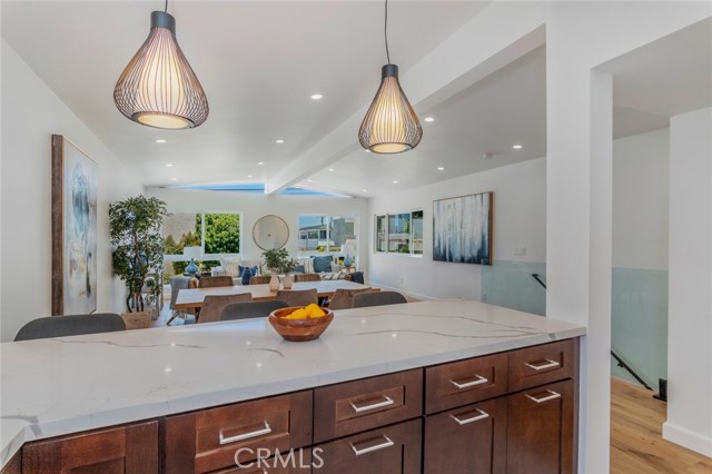 The view looking out from the kitchen to this amazing entertaining space.
