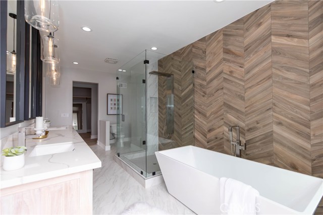 Master Bath with Full Length Soaking Tub and Two Person Walk In Shower