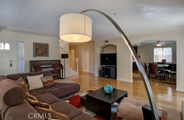 View toward staircase and front entry