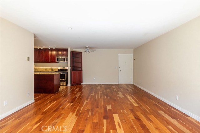 Living space opens up to the newly remodeled kitchen and has room for a dining space