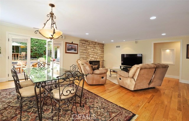 Open dining room and living room