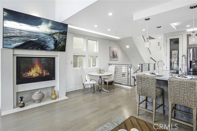 Living and Dinning room with Fireplace