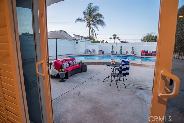 from the family room looking out to the stunning back yard!