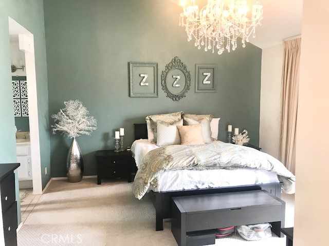 Master suite with double sink and balcony