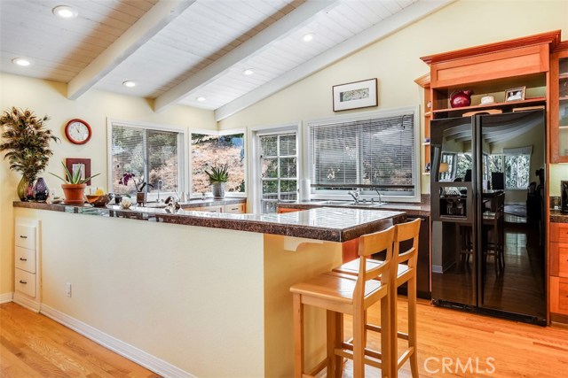 updated kitchen with breakfast bar