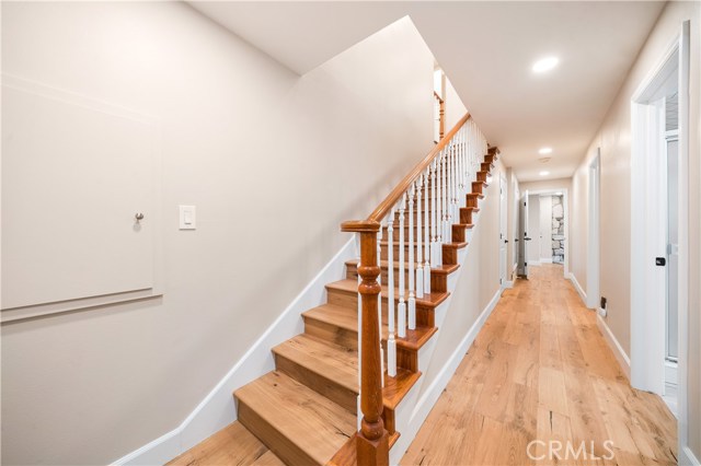 Downstairs stairway and hallway to bedrooms.