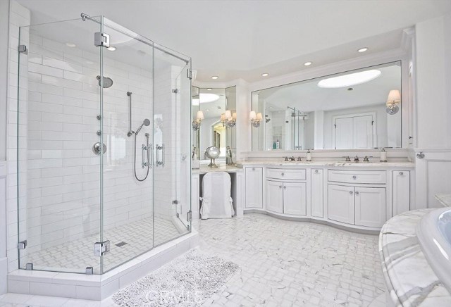 Master Bathroom with Oversize Shower & Double Vanity Area
