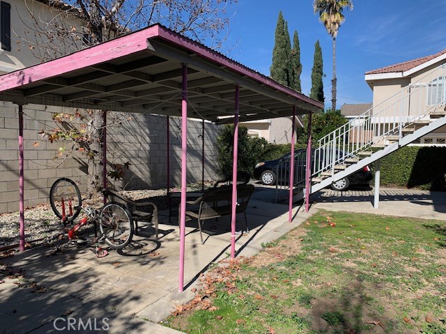 Back yard is used by the back tenant. There is plenty of space for entertaining.