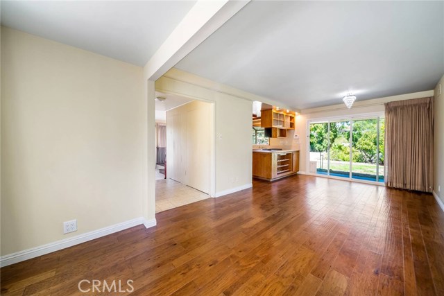 Large family room opens to yard.