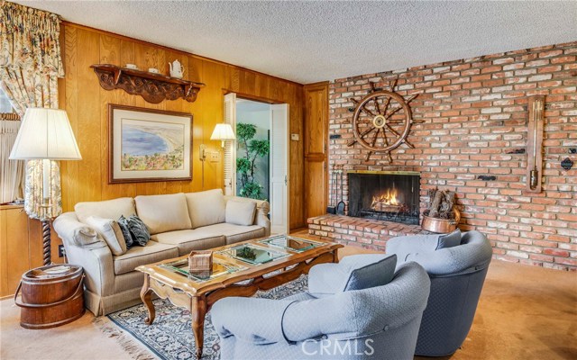 Beautiful brick fireplace