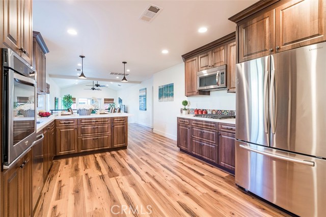 Completely remodeled kitchen with Caesarstone counter tops.