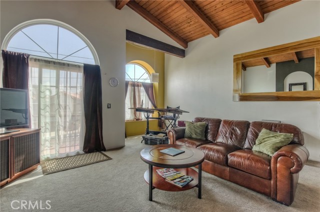 Upstairs living room with balcony