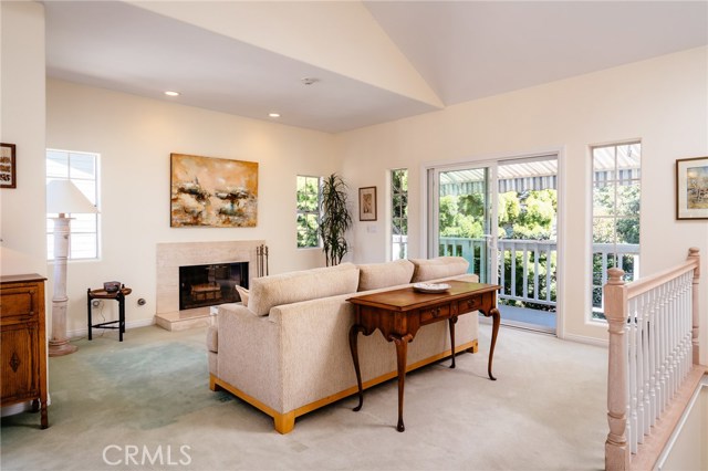 Living room with fireplace