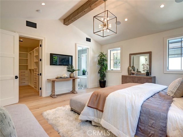 Master bedroom - with large walk-in closet and en-suite master bathroom.  Whole home surround sound.