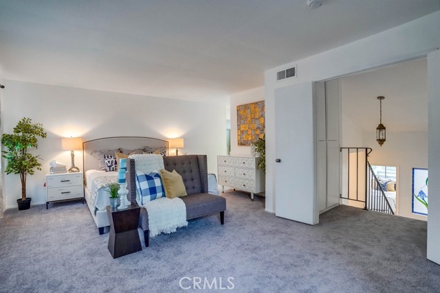 master bedroom on it's own floor for added privacy
