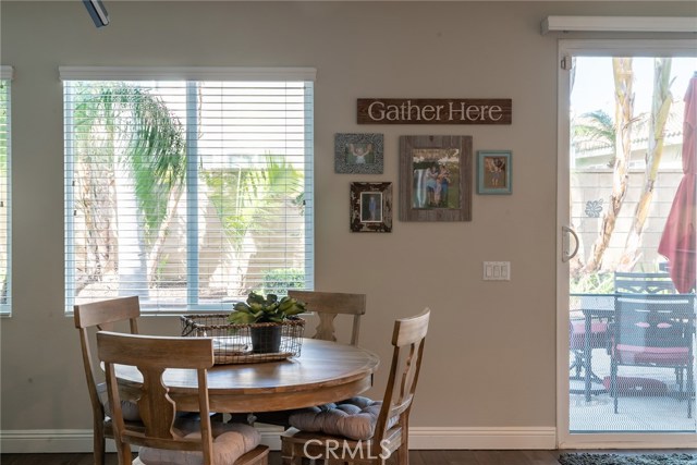 Kitchen nook, leading to back patio