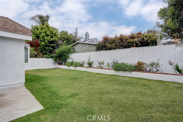 Amazing grassy backyard.