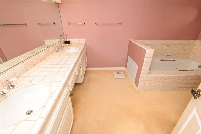 The master bath with jetted tub and a separate shower!