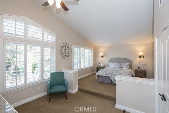 Masters bedroom with sitting area.