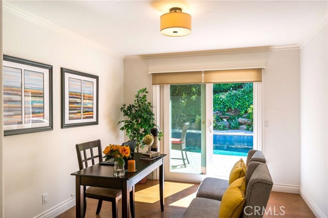 Bedroom currently used as office has direct entry to backyard