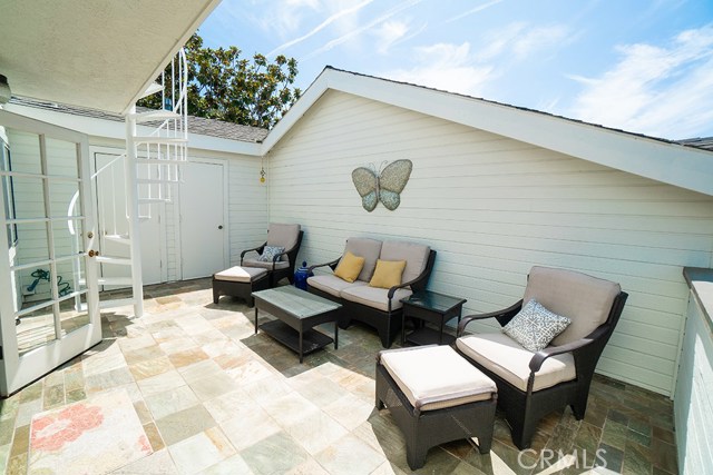 Beautiful Deck with Slate Flooring.
