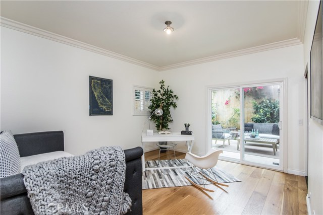 Downstairs 2nd bedroom with access to backyard area