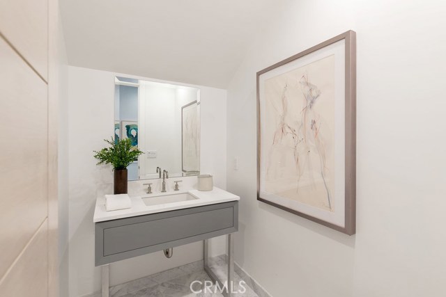 Elegant powder room on main floor