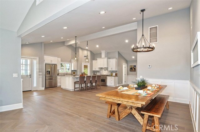 Dining area and kitchen