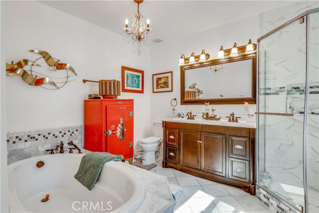 Remodeled master bath.