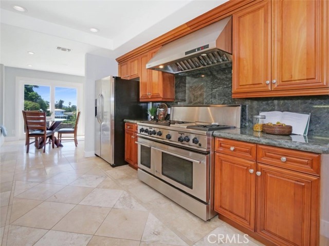 Kitchen with Gourmet 6 Burner Stove