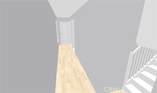 Rendering - remodel concept - hallway to bedrooms, first floor