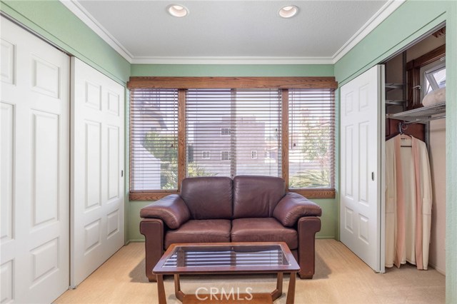 This shot shows you both closets. this added square footage really makes a difference in this bedroom. It also provides ALOT of natural light into this bedroom.