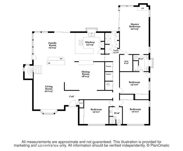 Main level floor plan