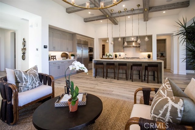 A2 model home. Great room looking into the kitchen.