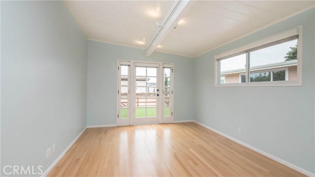 Downstairs master with French door and new window