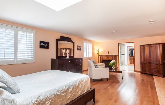 Master Suite looking toward walk-in closet and private bath.