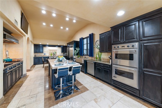 Gourmet kitchen with state of the art appliances and butler's pantry